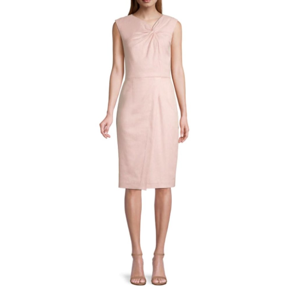 TAILORED BY REBECCA Twist Front Sheath Dress